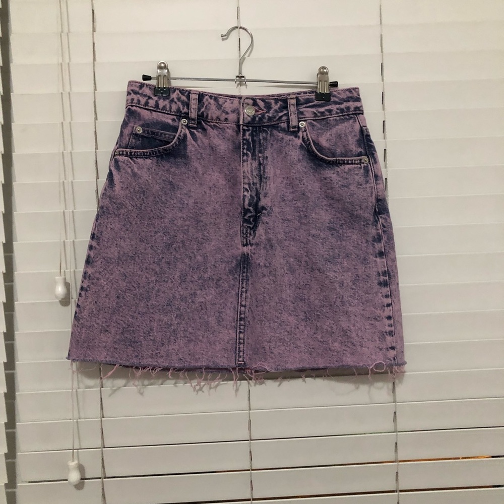 Topshop Purple Denim Skirt US 6